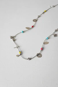 Colar Amuletos Colorido | Banho Ródio | Proteção