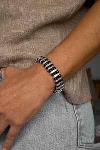 Pulseira Elos e Esferas | Banho de Prata 925 | Moderna