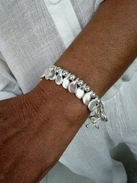 Pulseira Elos Gota Banho de Prata