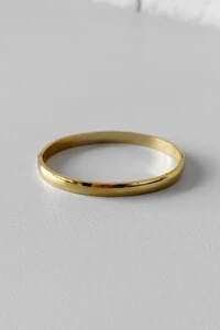 Bracelete Rígido Oval Liso | Banho Ouro 18k | Minimalista