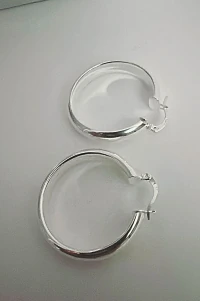 Argola Básica Julia | Banho Prata 925