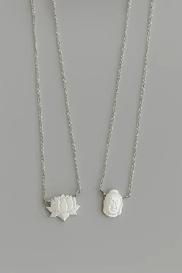 Escapulário Buda Madrepérola | Prata 925 | Espiritual