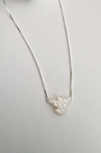 Colar Espírito Santo 45 cm | Prata 925 | Madrepérola