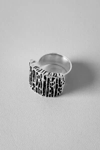 Anel Natureza | Banho Prata 925 | Ajustável