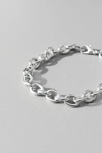 Pulseira Chain | Banho de Prata | Elo Oval Grosso