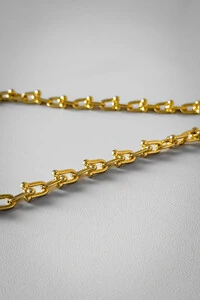 Colar Elos Geométricos Pequenos 45cm | Banho de Ouro 18k | Tatsi