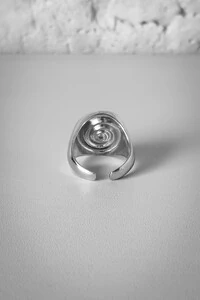 Anel Espiral Micro Zircônia | Banho de Ródio | Sofisticado