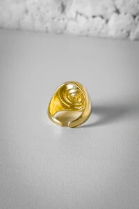 Anel Espiral Micro Zircônia | Banho de Ouro 18k | Sofisticado