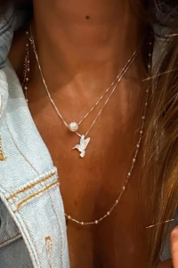 Colar Pérola 45 cm | Prata 925 | Madrepérola