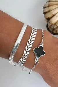 Pulseira Trevo Preta