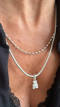 Pingente Urso Cravejado | Prata 925