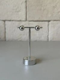 Brinco Bolinha Esfera Banho de Ródio