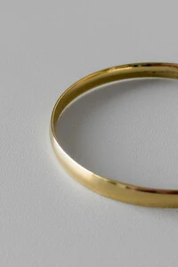 Pulseira Argola Lisa 6mm | Prata 925 com Banho de Ouro 18k | Bold