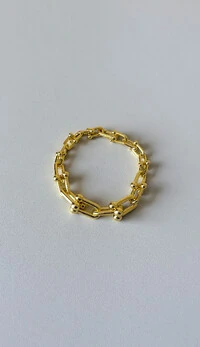 Pulseira Elos Geométricos Articulados | Banho de Ouro 18k | Moderna