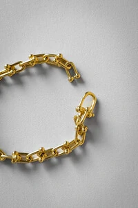 Pulseira Elos Geométricos Pequenos | Banho de Ouro 18k | Clássica