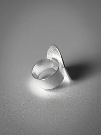 Anel Gota Liso Ajustável | Banho de Prata 925 | Moderno