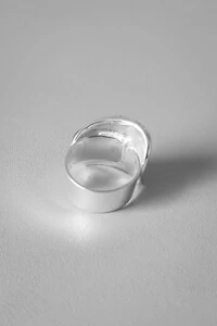 Anel Irregular Liso | Banho Prata 925 | Ajustável