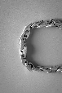 Pulseira Elos Folha Polidos | Banho de Prata 925 | Moderna