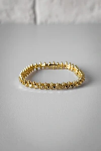 Pulseira Spike | Banho de Ouro 18k | Moderna