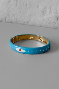 Bracelete Azul Olho Grego | Banho Ouro 18k | Verão
