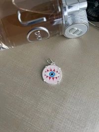 Pingente Olho Rosa | Prata 925