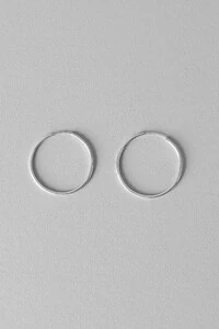 Brinco Argola Lisa 2mm 2cm | Prata 925 | Minimalista