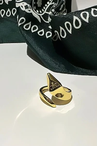 Anel Cobra Ajustável | Banho de Ouro 18K | Exclusivo