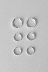 #01 Trio de Argolas | Presente Essencial | Prata 925