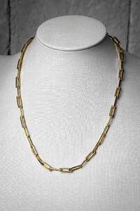 Colar Elos Alongados | Banho Ouro 18k | Versátil