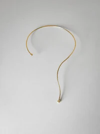 Choker Fio Orgânico Aberto | Banho Ouro 18k | Escultural