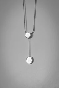 Colar Fino Pingentes Discos | Banho de Prata 925 | Minimalista