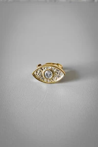 Anel Olho Ajustável | Banho de Ouro 18k | Sofisticado