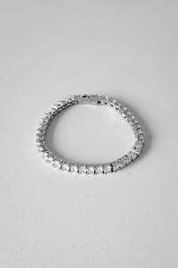 Pulseira Riviera Cravejada | Banho Ródio | Clássica