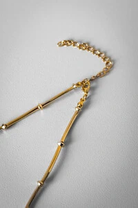 Colar Jade Amazonita | Banho de Ouro 18k | Natural