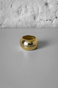 Anel Bold Slow Down | Banho Ouro 18k | Autêntico