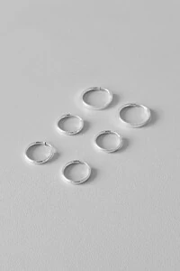 #01 Trio de Argolas | Presente Essencial | Prata 925