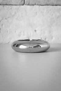 Bracelete Oval Bold | Banho Ródio | Moderno