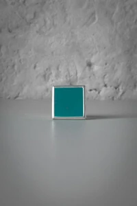 Anel Quadrado Turquesa | Banho de Prata 925 | Colorido