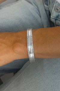 Bracelete Grega Ajustável | Banho De Prata 925 | Clássico