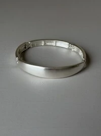 Bracelete Rígido Texturizado Banho de Prata