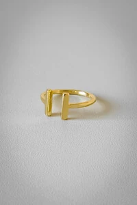 Anel Barra Dupla Ajustável | Banho Ouro 18k | Minimalista