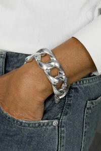 Pulseira Groumet Maxi | Prata 925 | Eletroformação