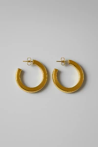 Brinco Argola Lisa Geométrica | Médio | Banho de Ouro 18k | Minimalista