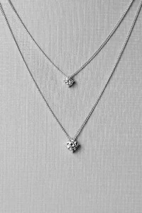 Colar Duplo Ponto de Luz | Prata 925 | Clássico