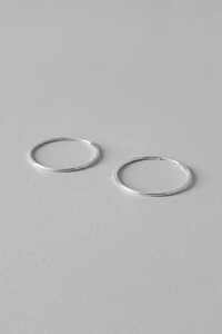 Brinco Argola Lisa 2mm 2cm | Prata 925 | Minimalista