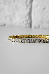Pulseira Riviera Cravejada | Banho Ouro 18k | Clássica