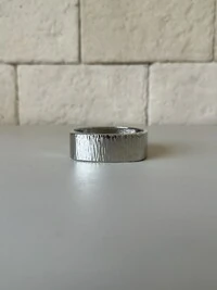 Bracelete Rígido Casca de Árvore Banho de Ródio