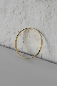 Pulseira Argola Lisa 6mm | Prata 925 com Banho de Ouro 18k | Bold