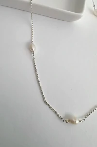 Corrente Pérola Natural 6mm | Prata 925 | Madrepérola