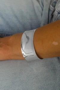 Bracelete Largo Liso Ajustável | Banho De Prata 925 | Moderno